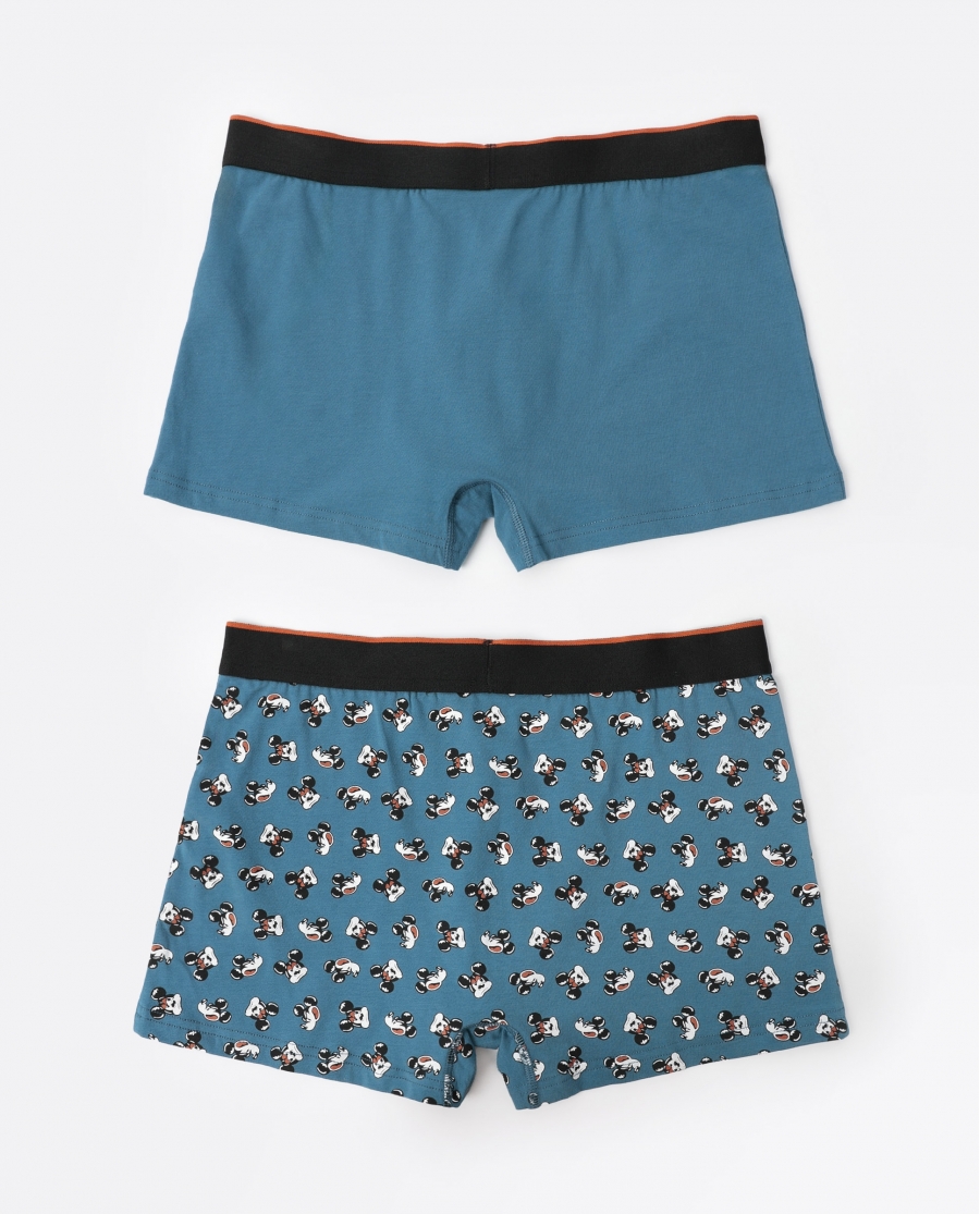 DISNEY Calzoncillo/Boxer Lost Mickey para Hombre, (Caja de 2 unidades) PACK FANTASIA