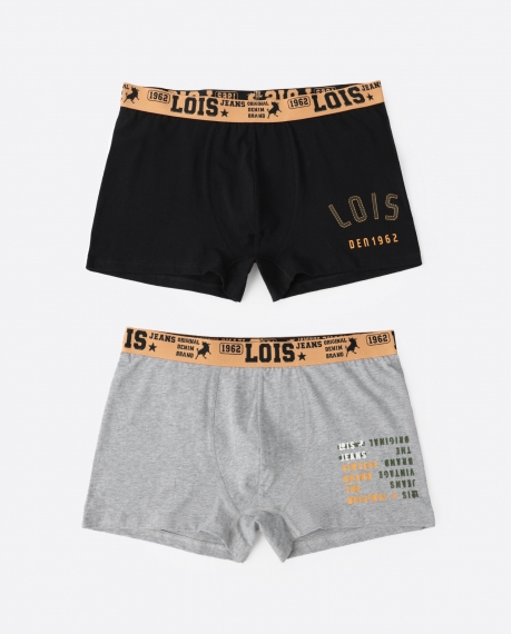 LOIS Calzoncillo/Boxer Den1962 para Hombre, (Caja de 2 unidades) PACK FANTASIA