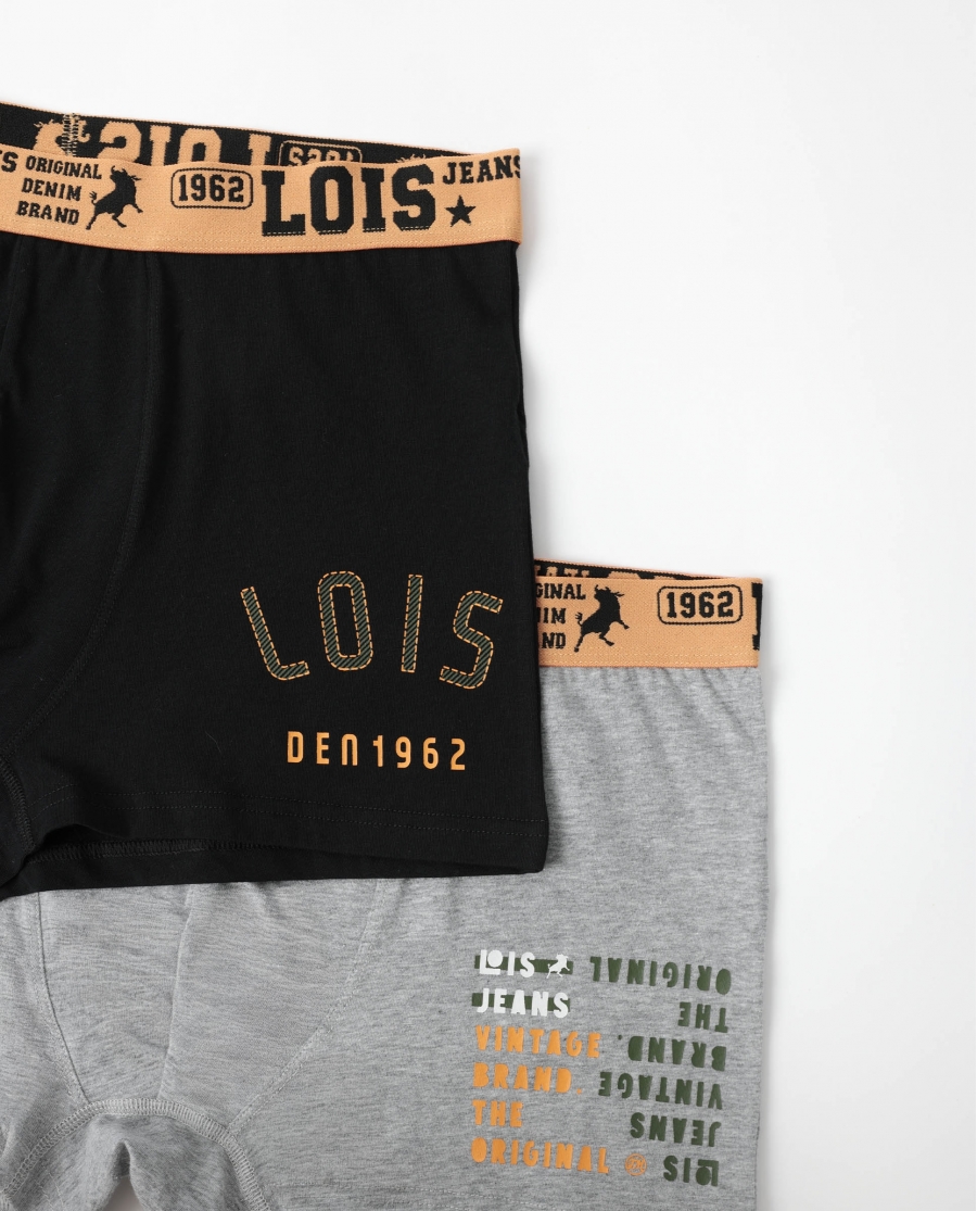 LOIS Calzoncillo/Boxer Den1962 para Hombre, (Caja de 2 unidades) PACK FANTASIA