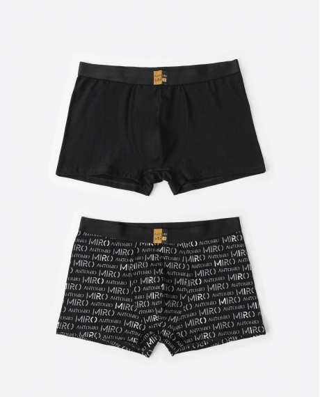 ANTONIO MIRO Calzoncillo/Boxer Letters para Hombre, (Caja de 2 unidades) PACK FANTASIA