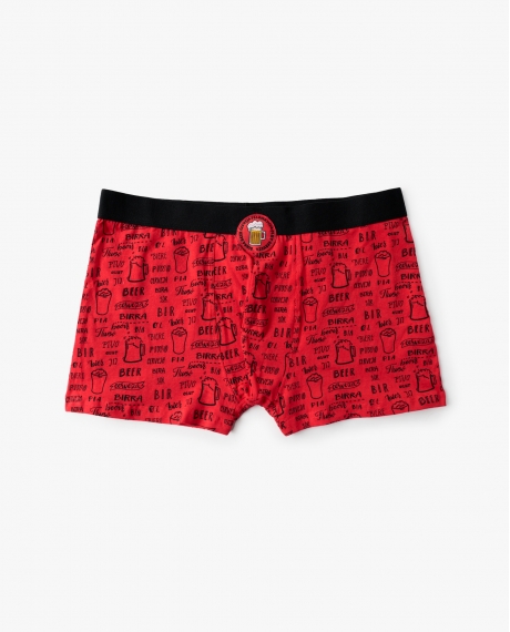ADMAS Calzoncillo/Boxer Cerveza para Hombre ROJO