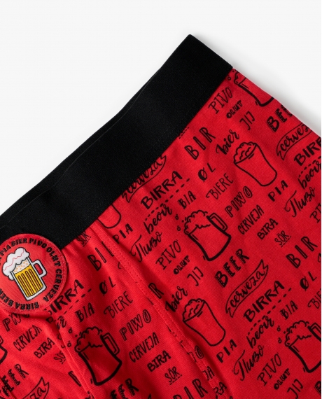 ADMAS Calzoncillo/Boxer Cerveza para Hombre ROJO 2