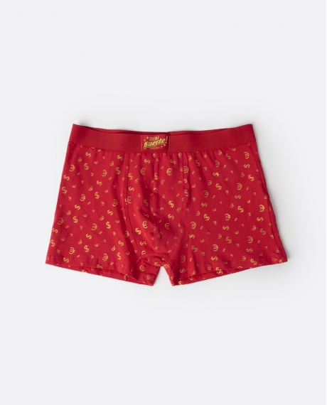 ADMAS Calzoncillo/Boxer Loteria para Hombre, (Caja 12 unidades) ROJO