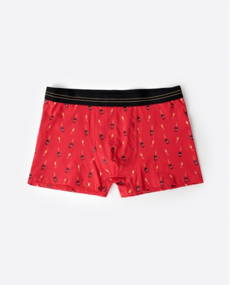 ADMAS Calzoncillo/Boxer Let´s Celebrate para Hombre, (Caja 12 unidades) ROJO