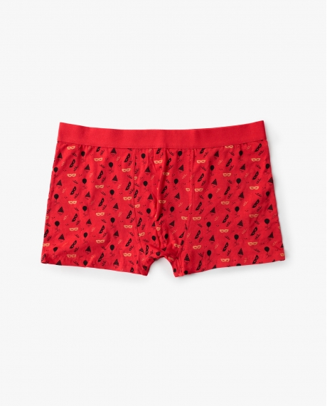 ADMAS Calzoncillo/Boxer Cotillón para Hombre, (Caja 12 unidades) ROJO