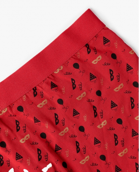 ADMAS Calzoncillo/Boxer Cotillón para Hombre, (Caja 12 unidades) ROJO 2