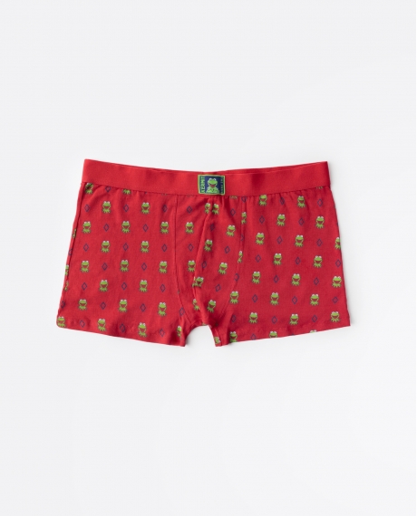 DISNEY Calzoncillo/Boxer Kermit Face Caja Metal Regalo para Hombre ROJO