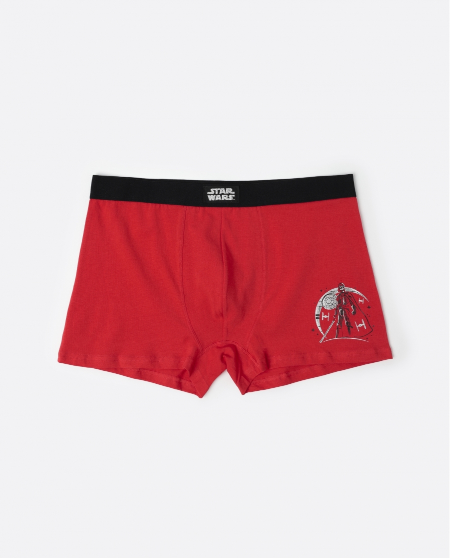 STAR WARS Calzoncillo/Boxer Darth Holiday Caja Metal Regalo para Hombre, (Caja 12 unidades) ROJO