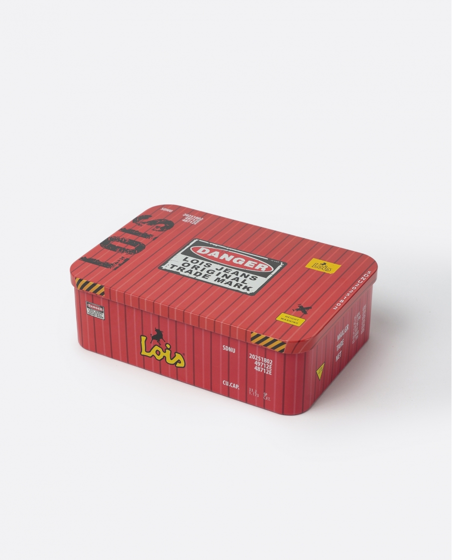 LOIS Calzoncillo/Boxer Container Caja Metal Regalo para Hombre NEGRO
