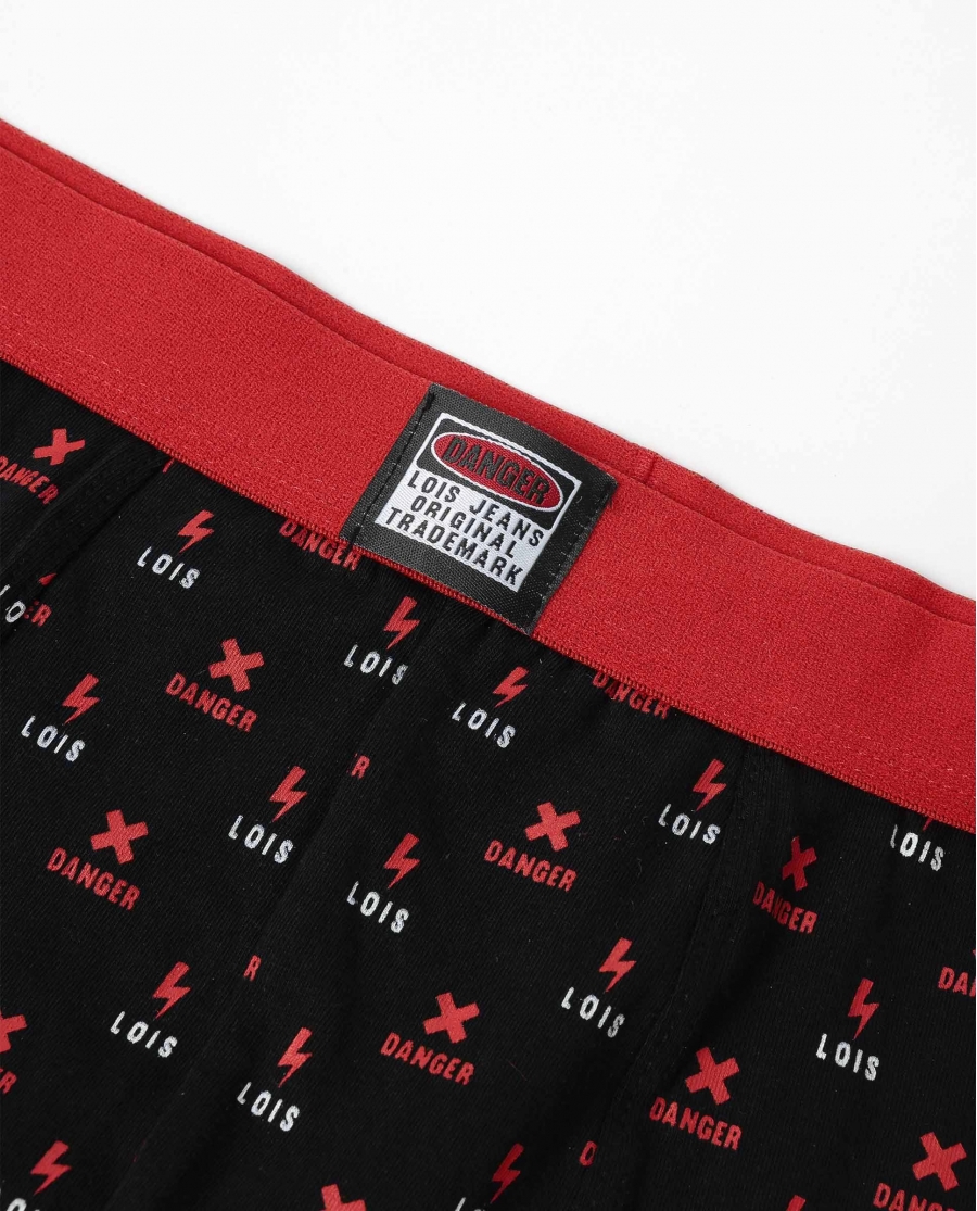 LOIS Calzoncillo/Boxer Container Caja Metal Regalo para Hombre NEGRO