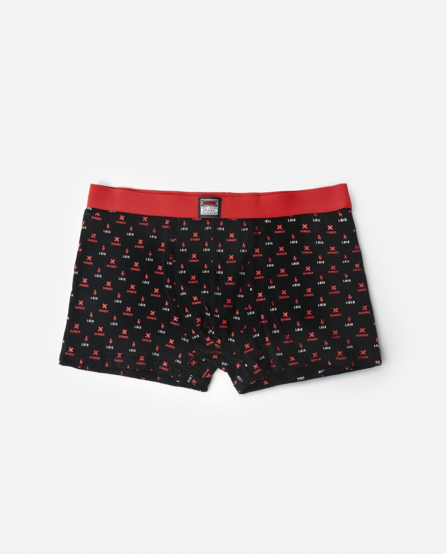 LOIS Calzoncillo/Boxer Container Caja Metal Regalo para Hombre, (Caja 12 unidades) NEGRO