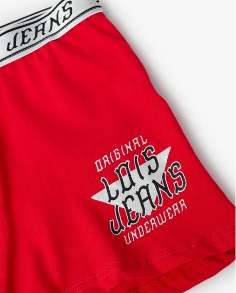LOIS Calzoncillo/Boxer Petaca Caja Regalo para Hombre, (Caja 12 unidades) ROJO 2