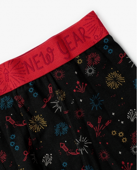 ADMAS Calzoncillo/Boxer New Year para Niño, (Caja 12 unidades) NEGRO 2