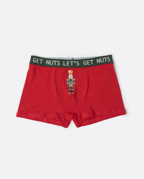 ADMAS Calzoncillo/Boxer Nutcracker para Hombre, (Caja 12 unidades) ROJO
