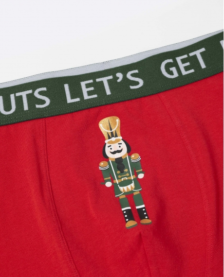 ADMAS Calzoncillo/Boxer Nutcracker para Hombre, (Caja 12 unidades) ROJO 2