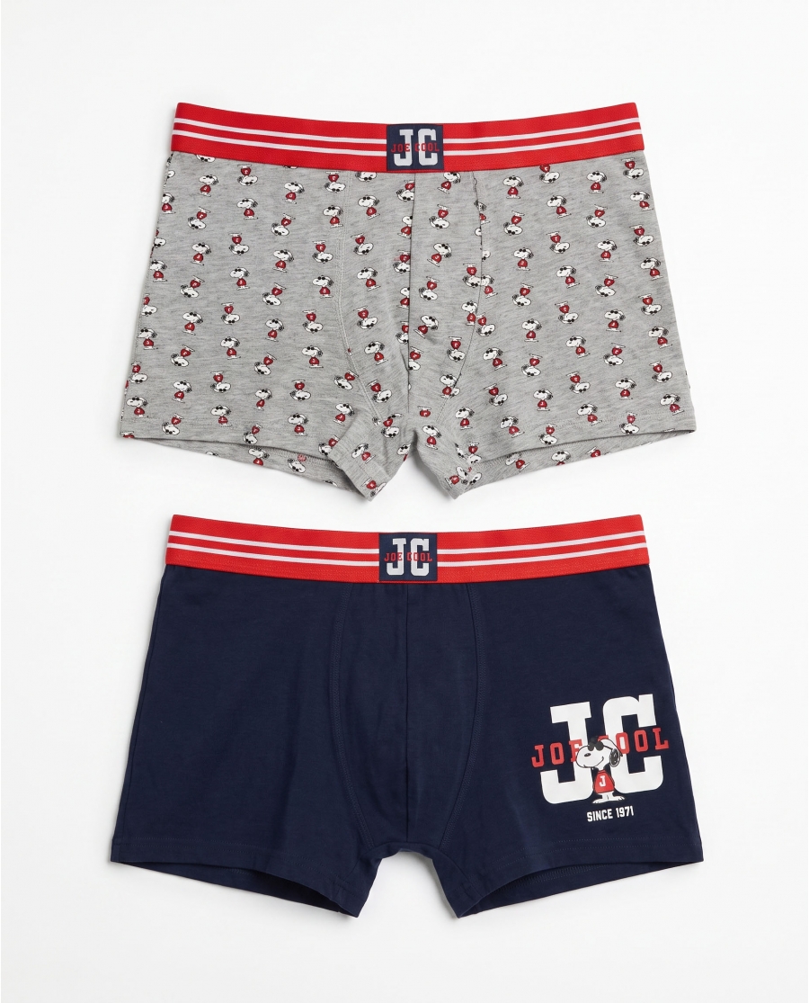 PEANUTS Calzoncillo/Boxer Joe Cool para Hombre, (Caja de 2 unidades) PACK FANTASIA