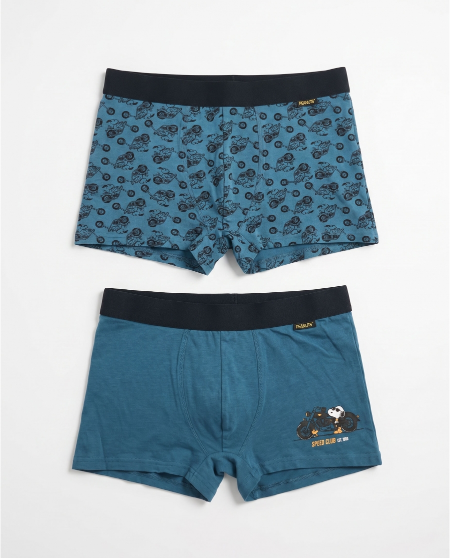 PEANUTS Calzoncillo/Boxer Speed Club para Hombre, (Caja de 2 unidades) PACK FANTASIA