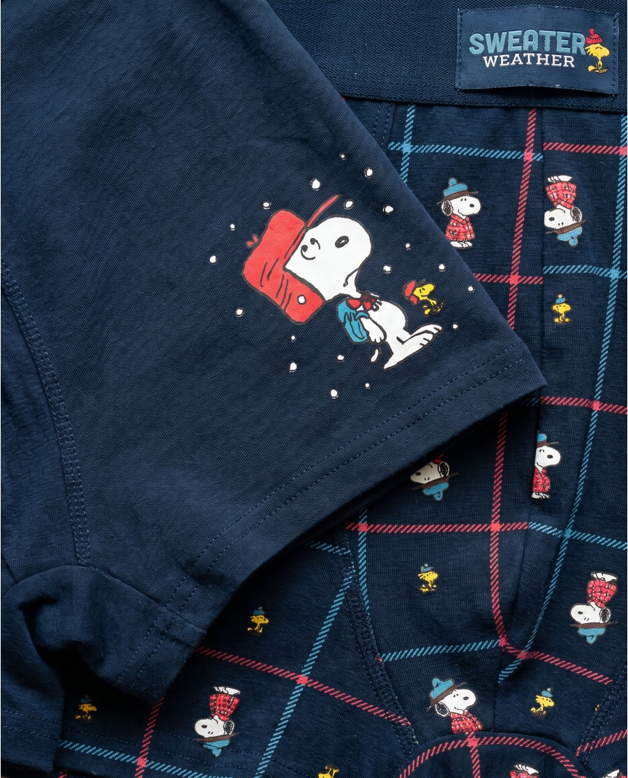 PEANUTS Calzoncillo/Boxer Sweater Weather para Hombre, (Caja de 2 unidades) PACK FANTASIA