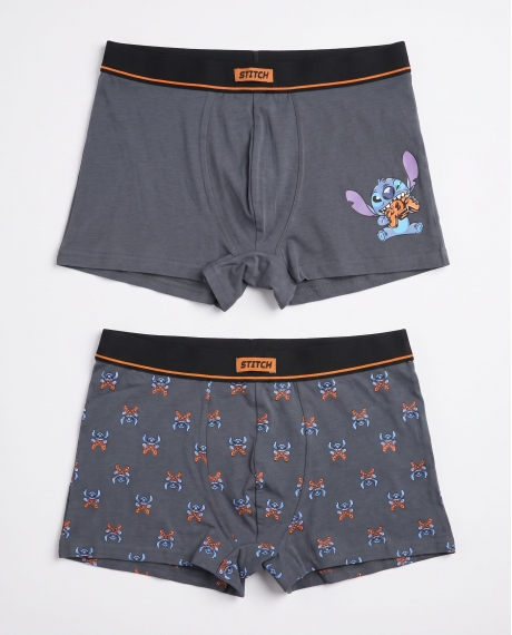 DISNEY Calzoncillo/Boxer Stitch Arcade para Hombre, (Caja de 2 unidades) PACK FANTASIA
