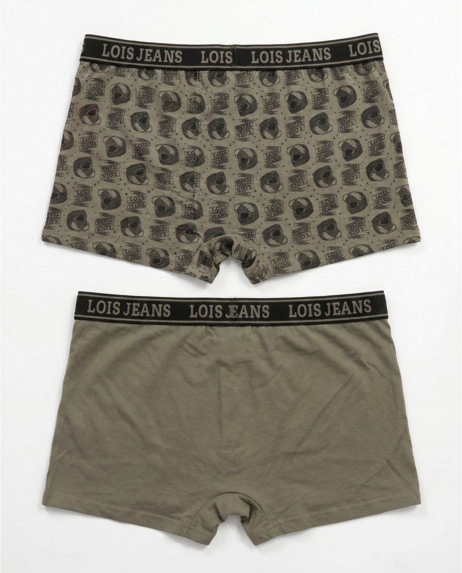 LOIS Calzoncillo/Boxer Helmets para Hombre, (Caja de 2 unidades) PACK FANTASIA