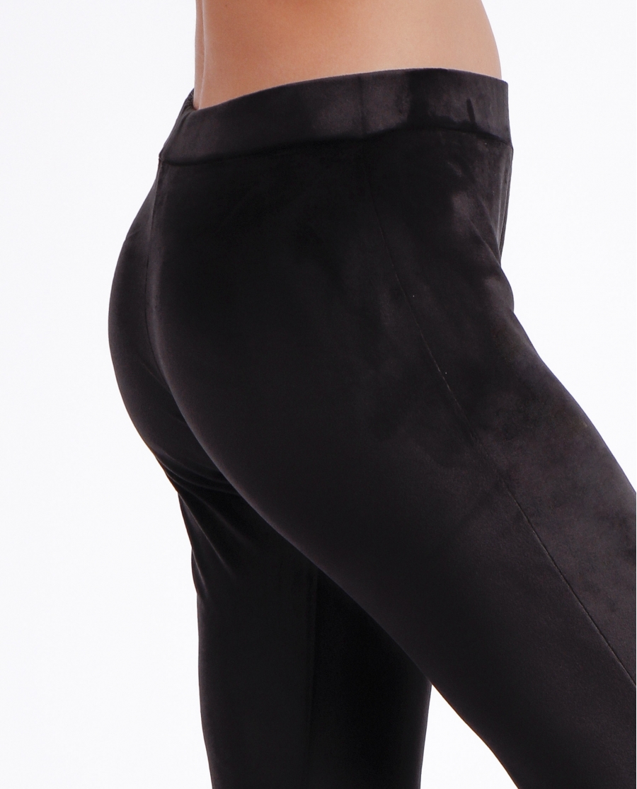 ADMAS Pantalón Elástico Largo Terciopelo para Mujer NEGRO