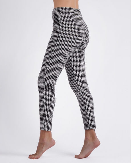 ADMAS Pantalón Elástico Largo Pata de Gallo para Mujer CRUDO 2