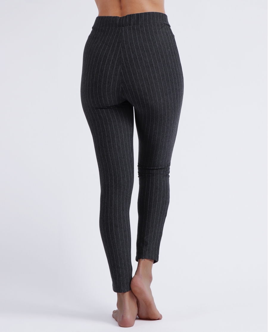 ADMAS Pantalón Elástico Largo Raya Diplomática para Mujer GRIS