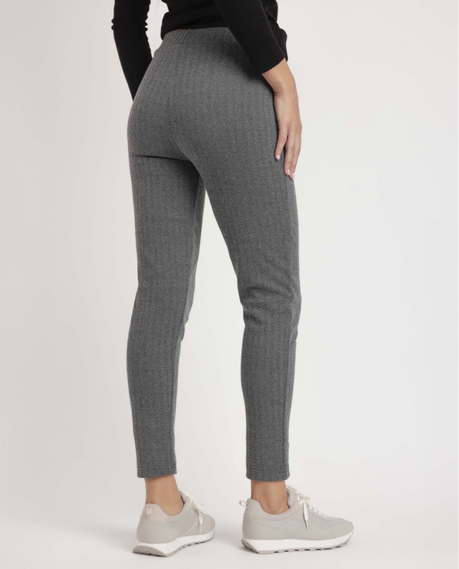 ADMAS Pantalón Elástico Largo Spiga para Mujer GRIS