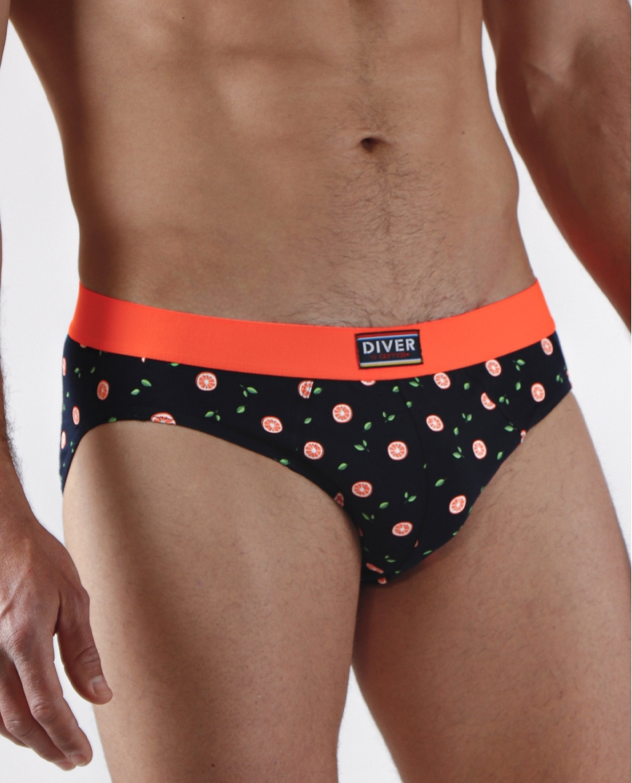 DIVER Calzoncillo/Slip Fruits para Hombre, (Caja de 2 unidades) PACK FANTASIA