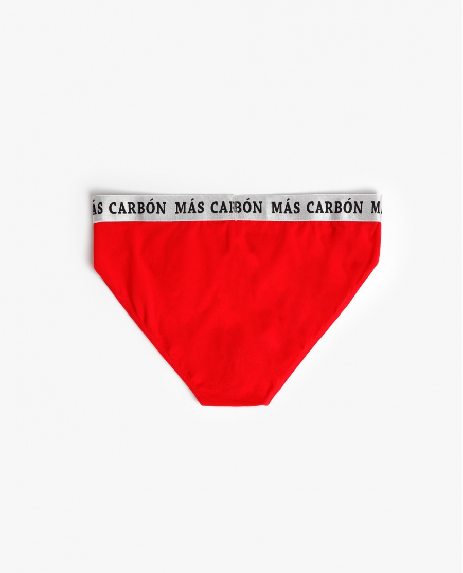 ADMAS Calzoncillo/Slip Carbón para Hombre, (Caja 12 unidades) ROJO