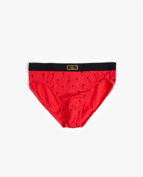 ADMAS Calzoncillo/Slip Botella Cheers para Hombre, (Caja 12 unidades) ROJO