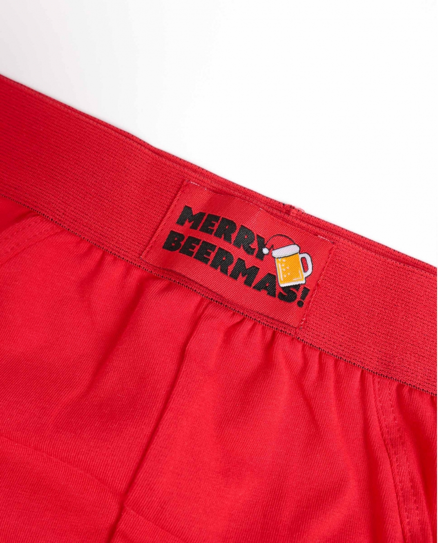 ADMAS Calzoncillo/Slip Beermas para Hombre, (Caja 12 unidades) ROJO