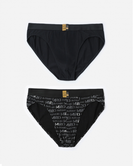 ANTONIO MIRO Calzoncillo/Slip Letters para Hombre, (Caja de 2 unidades) PACK FANTASIA