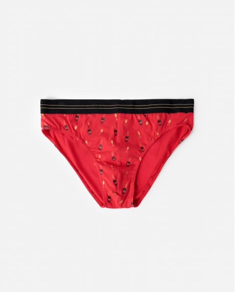 ADMAS Calzoncillo/Slip Let´s Celebrate para Hombre, (Caja 12 unidades) ROJO
