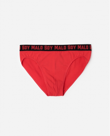 ADMAS Calzoncillo/Slip Saquito Carbón para Hombre, (Caja 12 unidades) ROJO