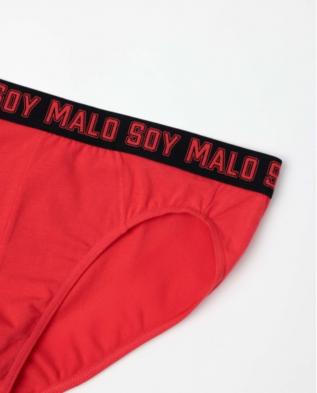 ADMAS Calzoncillo/Slip Saquito Carbón para Hombre, (Caja 12 unidades) ROJO 2