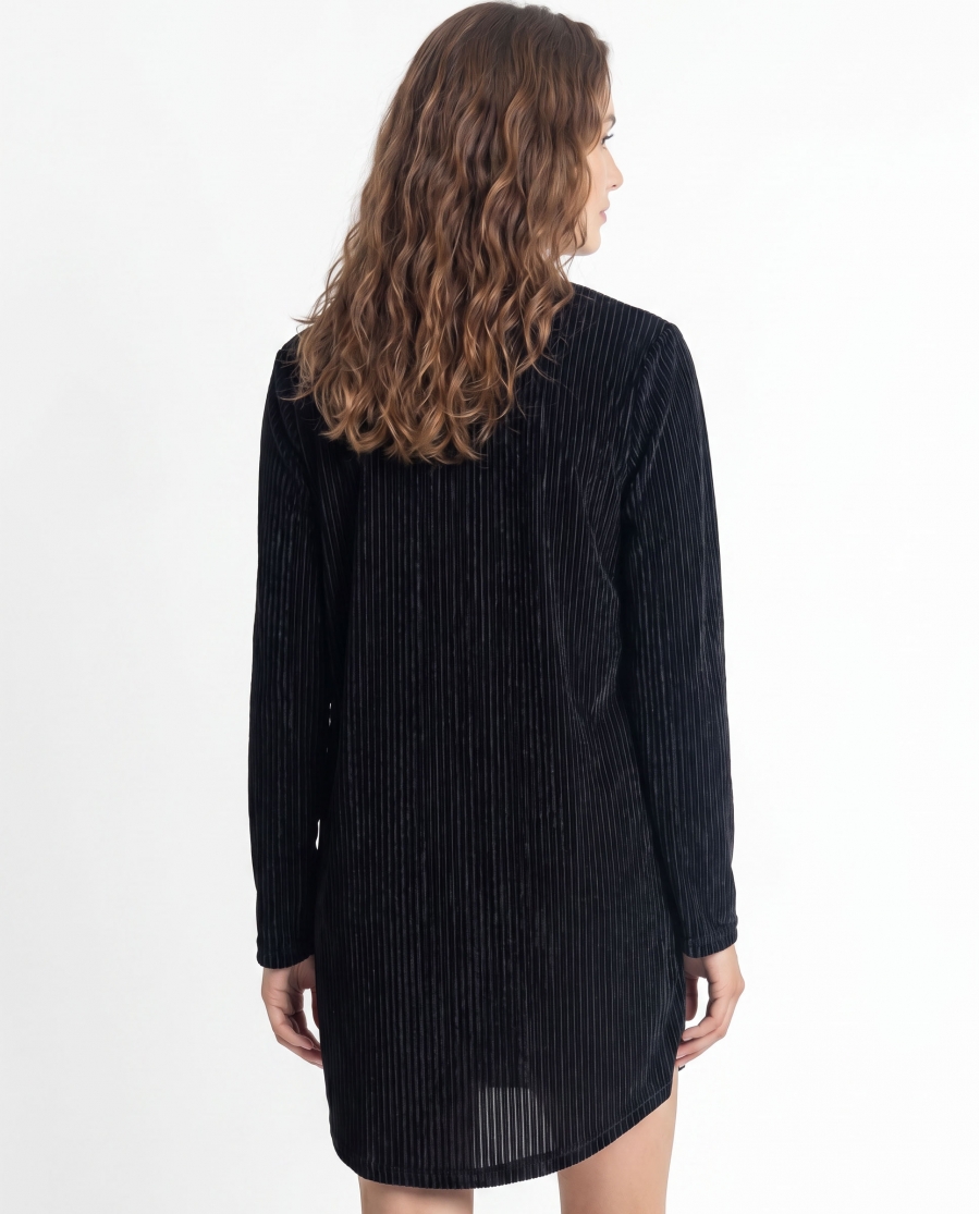 ADMAS CLASSIC Camisola Manga Larga Elegant Stripes para Mujer NEGRO