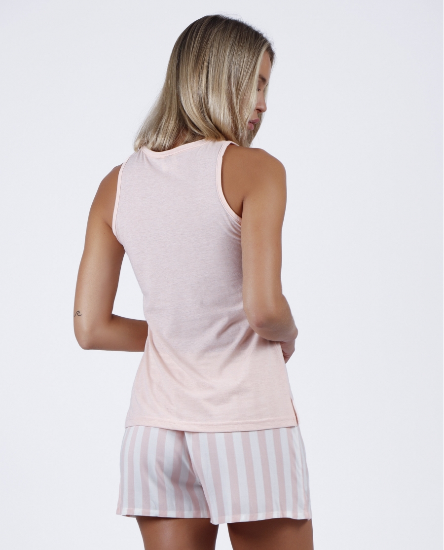 ADMAS CLASSIC Pijama Tirantes Classic Stripes para Mujer ROSA