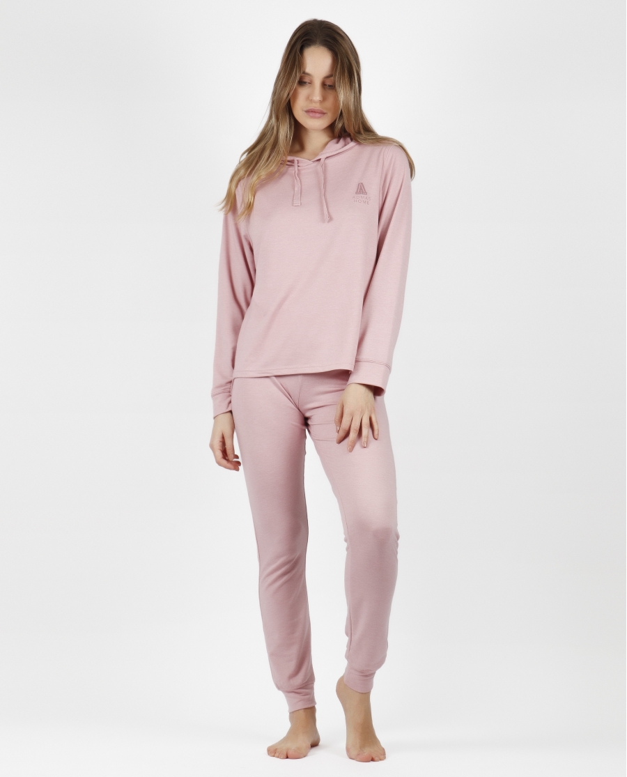 ADMAS HOME Pijama Capucha Manga Larga Make it Happen para Mujer ROSA PALO