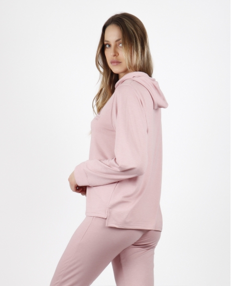 ADMAS HOME Pijama Capucha Manga Larga Make it Happen para Mujer ROSA PALO 2