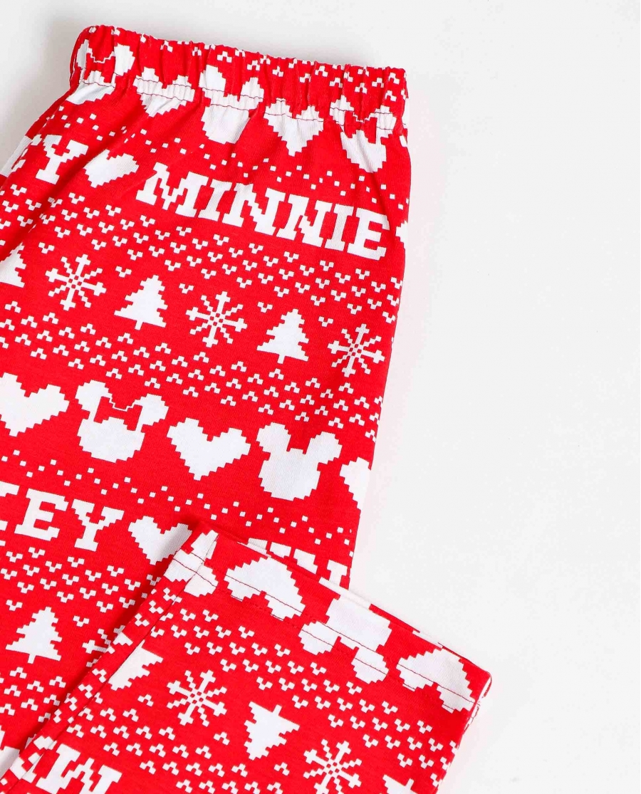 DISNEY Pijama Manga Larga Mickey Christmas para Niño ROJO