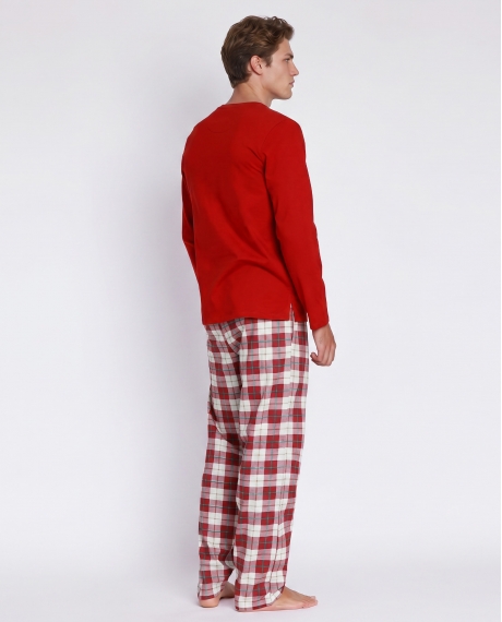 ADMAS Pijama Manga Larga Gingerbread para Hombre BURDEOS 2