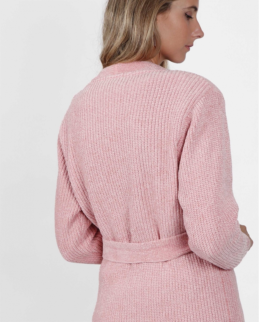 ADMAS Bata Manga Larga Chenilla Take Life para Mujer ROSA