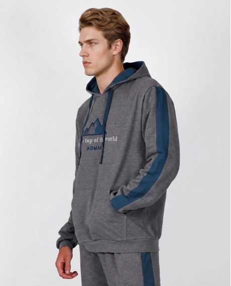 ADMAS HOME Sudadera Feel on Top para Hombre GRIS