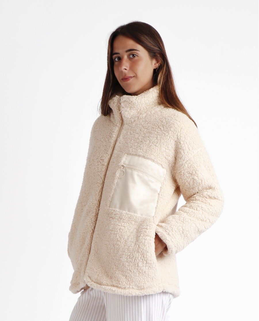 ADMAS HOME Bata Manga Larga Calentita Soft Home para Mujer BEIGE