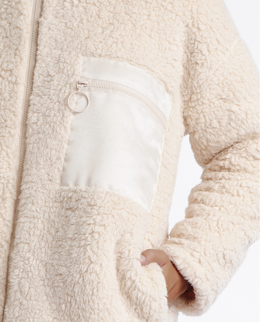 ADMAS HOME Bata Manga Larga Calentita Soft Home para Mujer BEIGE