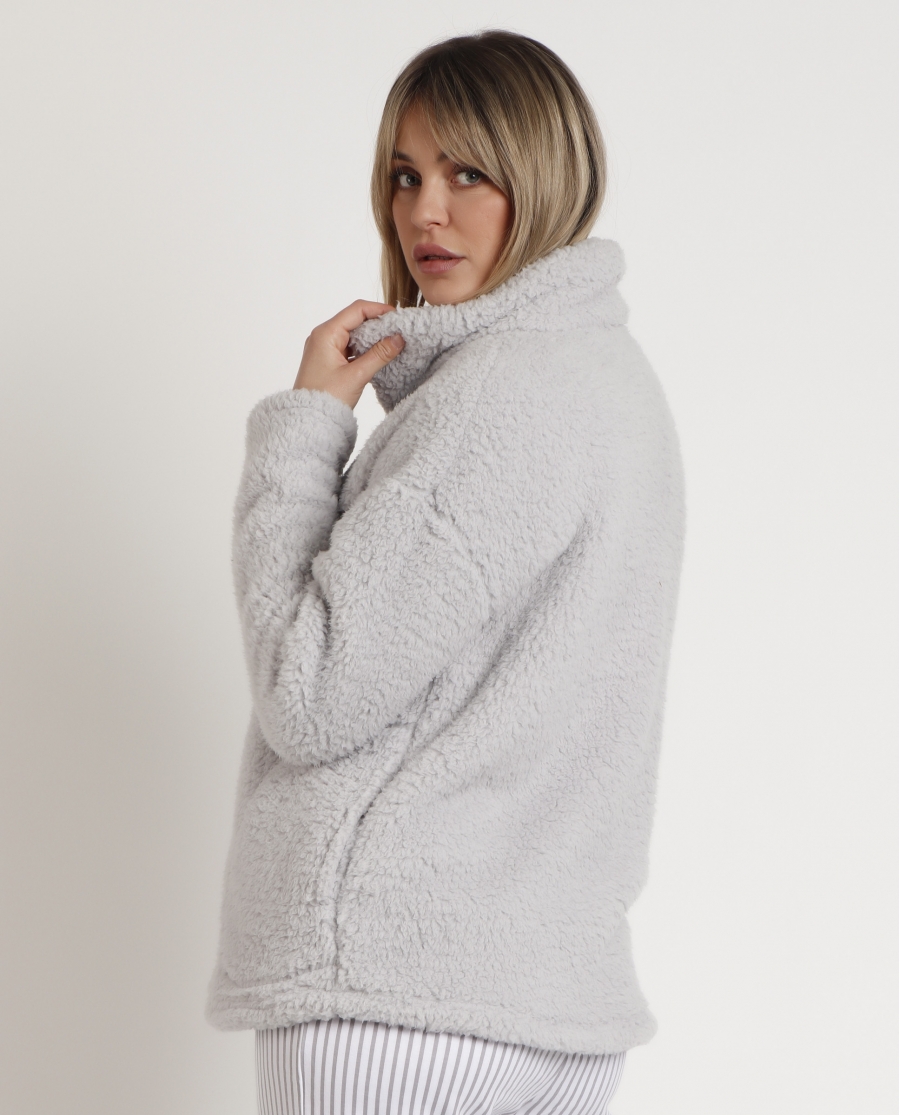 ADMAS HOME Bata Manga Larga Calentita Soft Home para Mujer PERLA