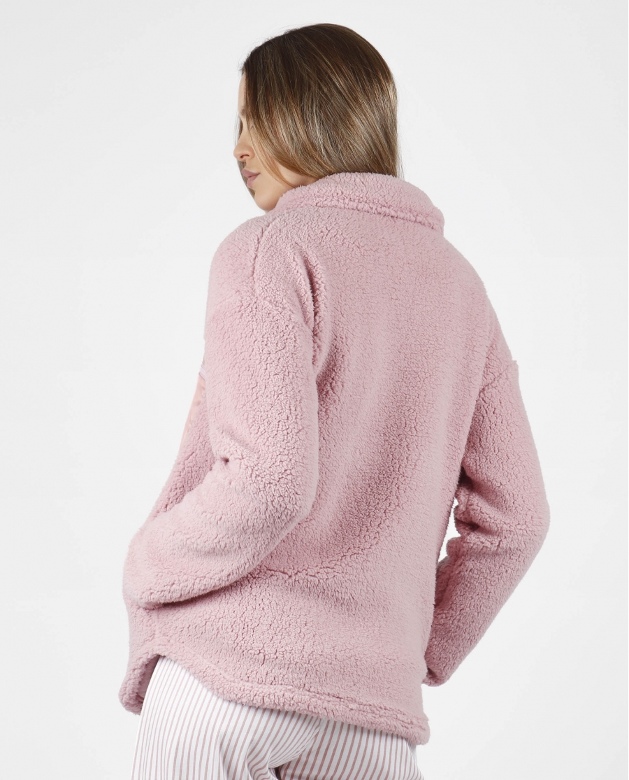 ADMAS HOME Bata Manga Larga Calentita Soft Home para Mujer PETALO