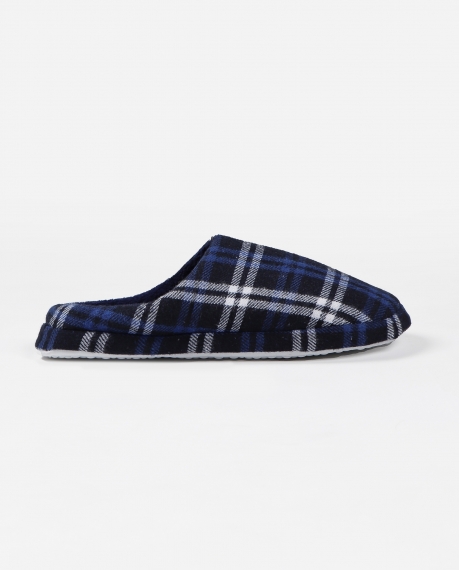 ADMAS Zapatillas De Estar Por Casa Cuadros para Hombre AZUL 2