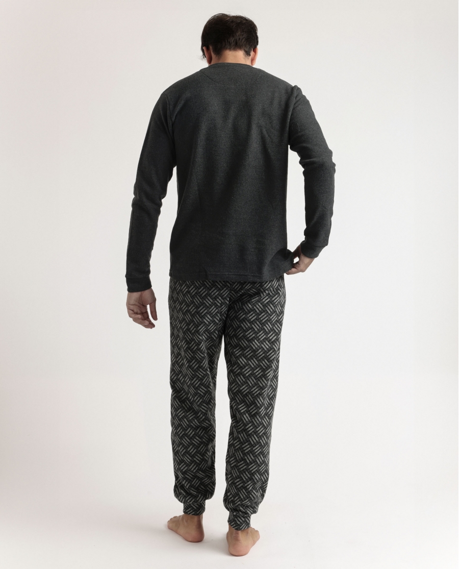 ADMAS MAGNIFIC Pijama Manga Larga Cross A para Hombre GRIS